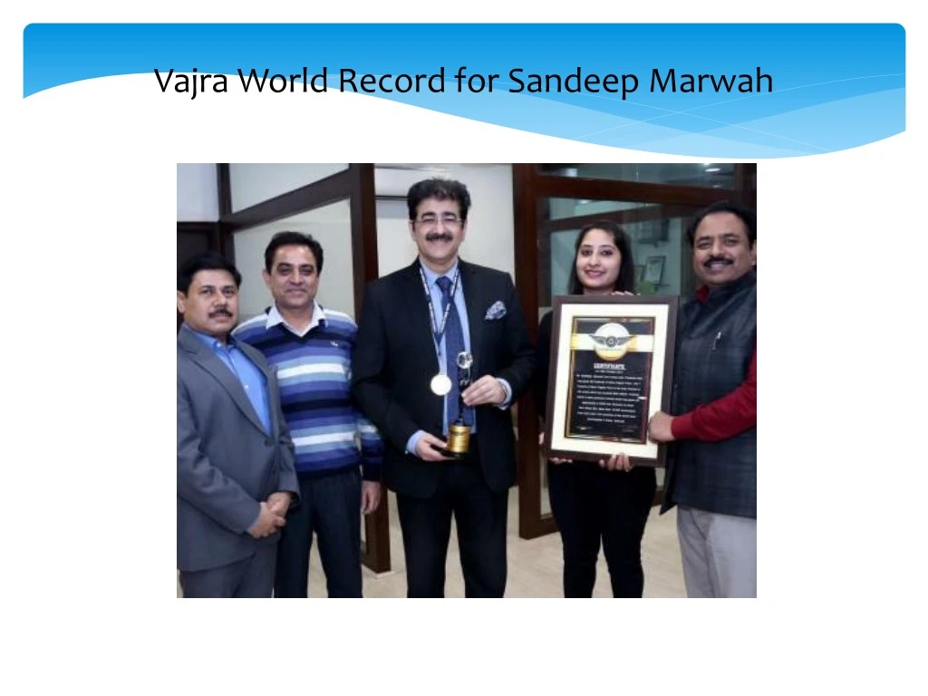 vajra world record for sandeep marwah n.