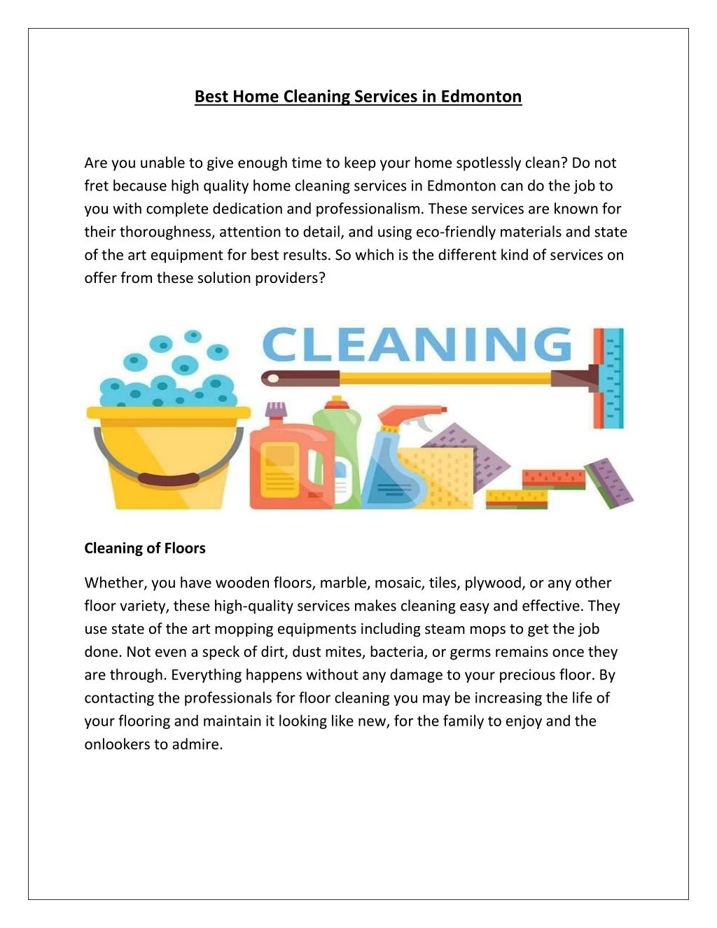 best home cleaning services in edmonton n.