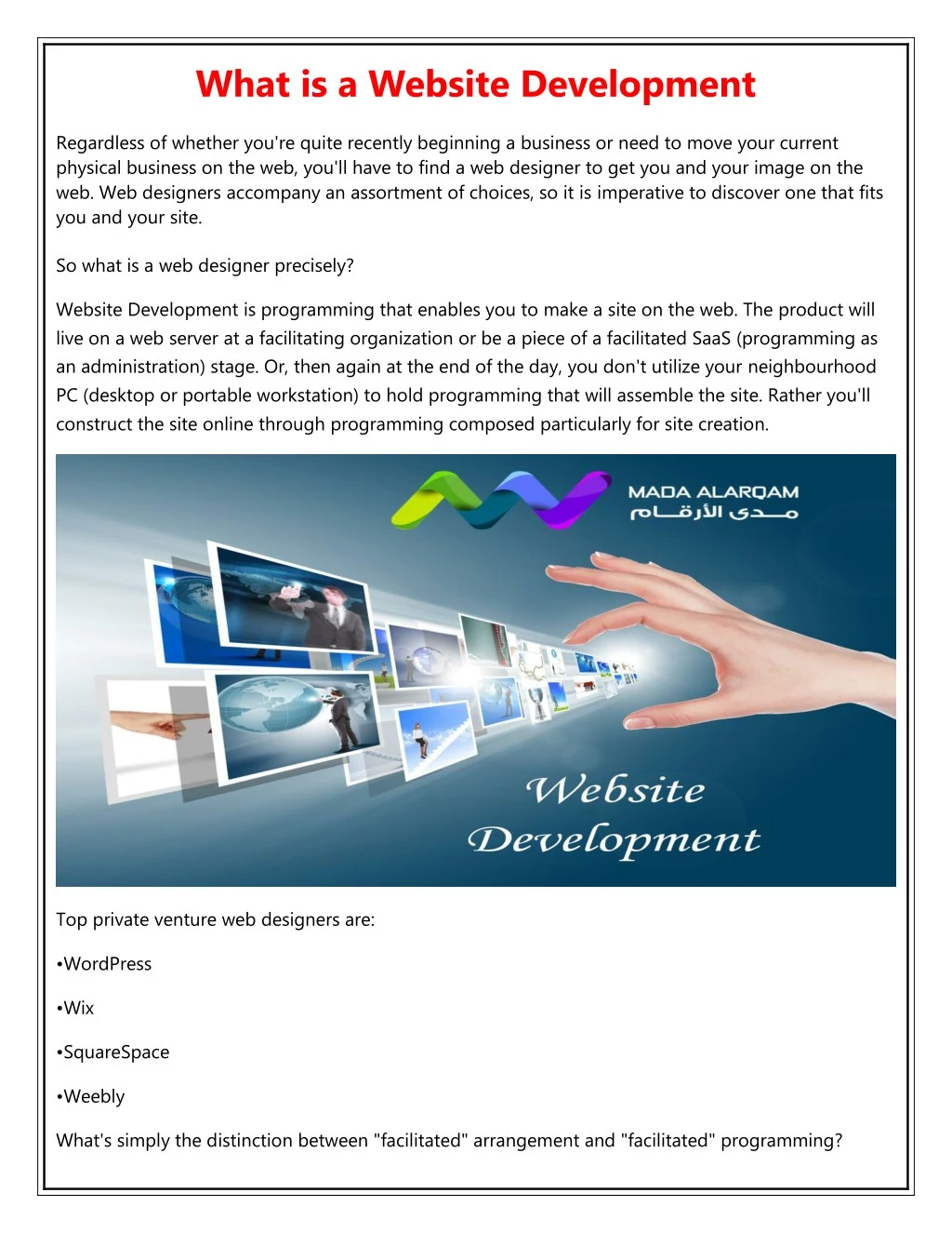what is a website development n.
