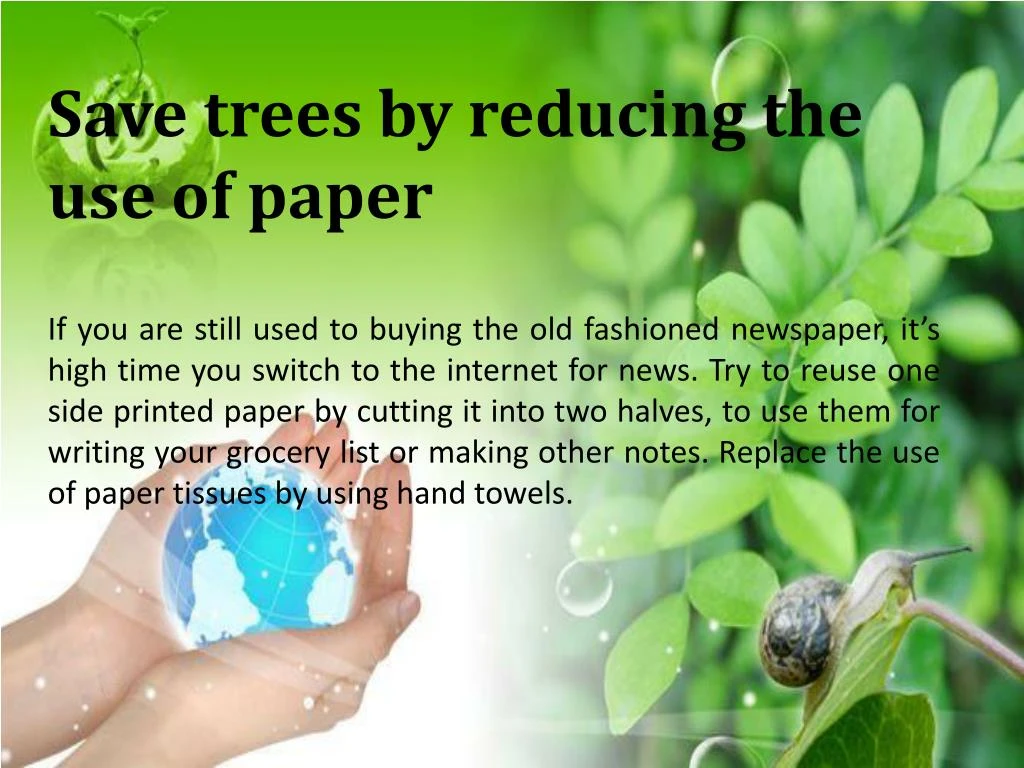essay on save paper save trees