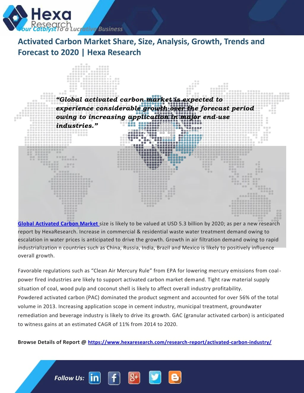PPT - Global Activated Carbon Market Estimated 2.96 Million Tons by ...