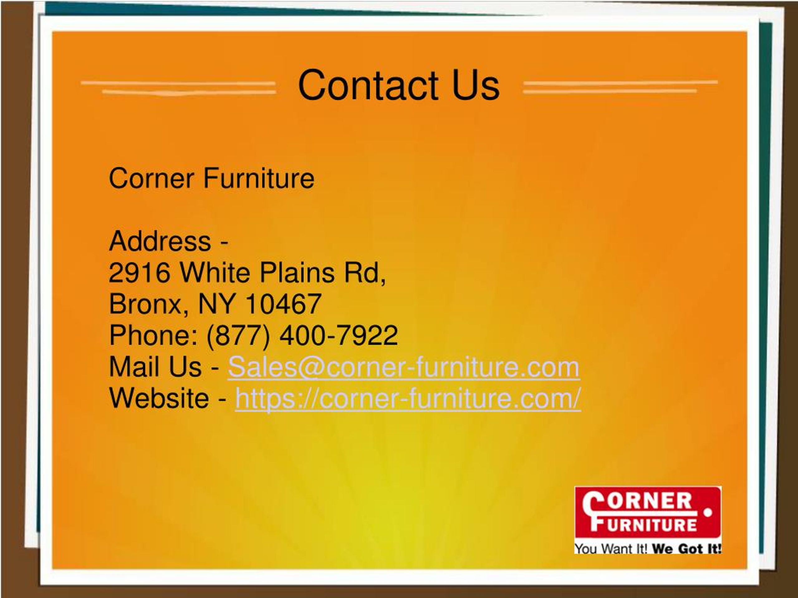 Ppt Furniture Store For Home Decoration Corner Furniture
