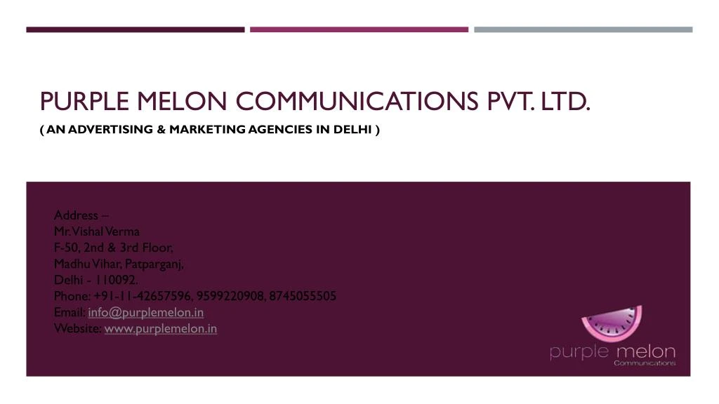purple melon communications pvt ltd n.