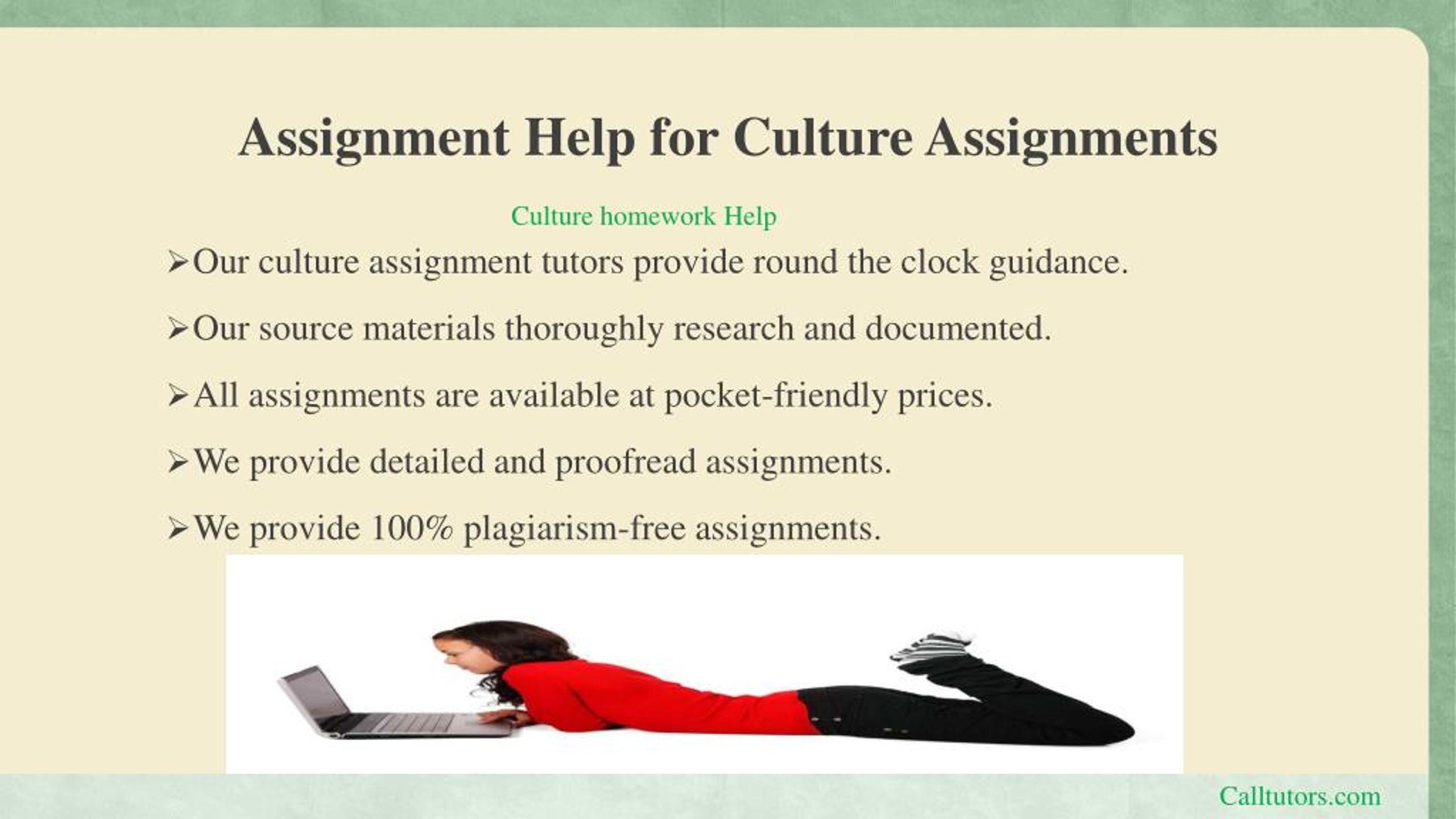 culture presentation assignment