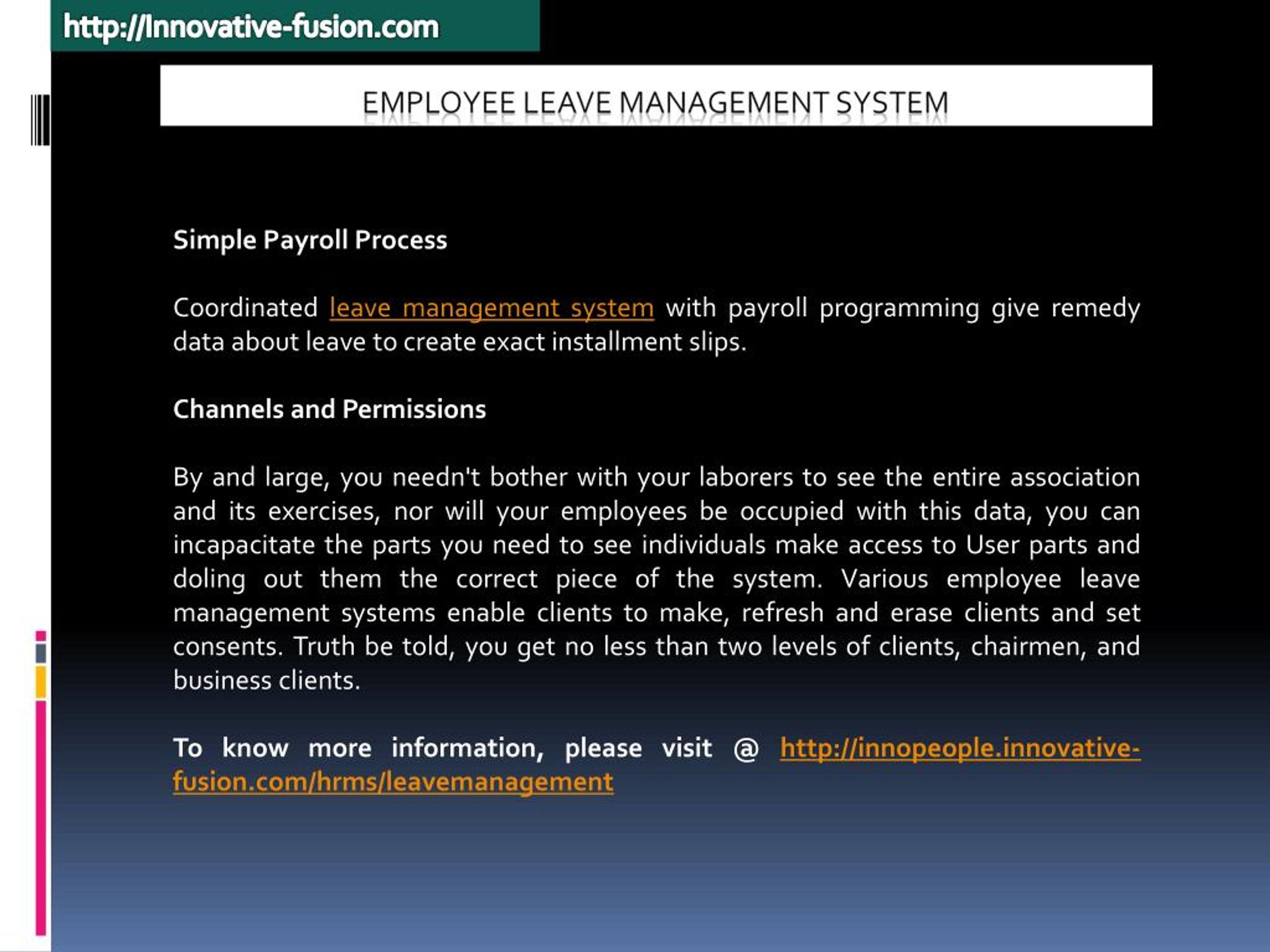 presentation for employee leave management system