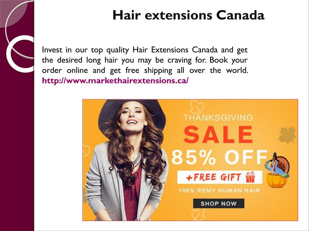 PPT Clip in hair extensions Canada PowerPoint Presentation, free