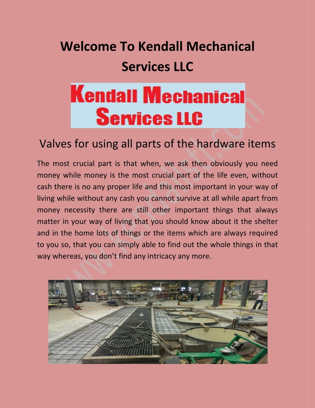 welcome to kendall mechanical services llc n.