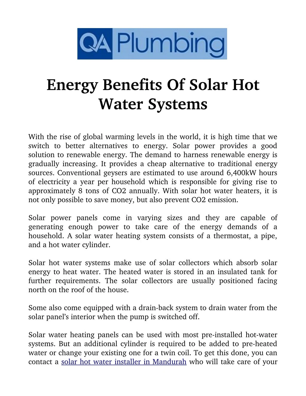 Ppt Energy Benefits Of Solar Hot Water Systems Powerpoint