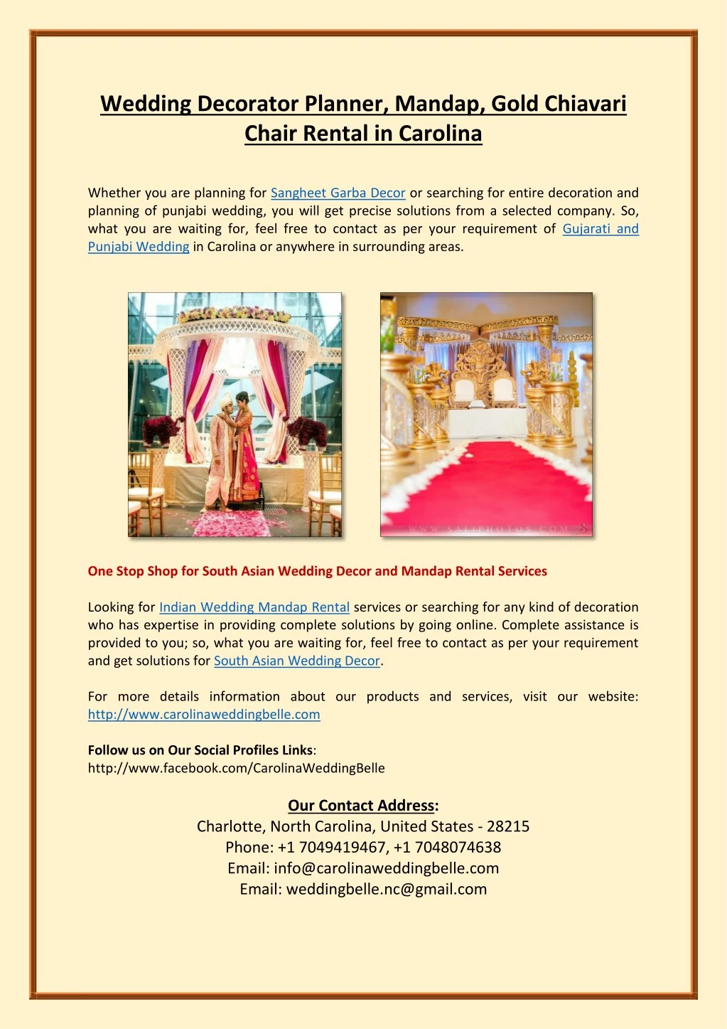 Ppt Wedding Decorator Planner Mandap Gold Chiavari Chair