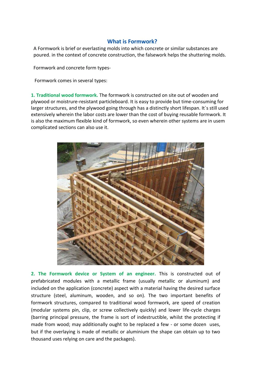 ppt presentation on formwork