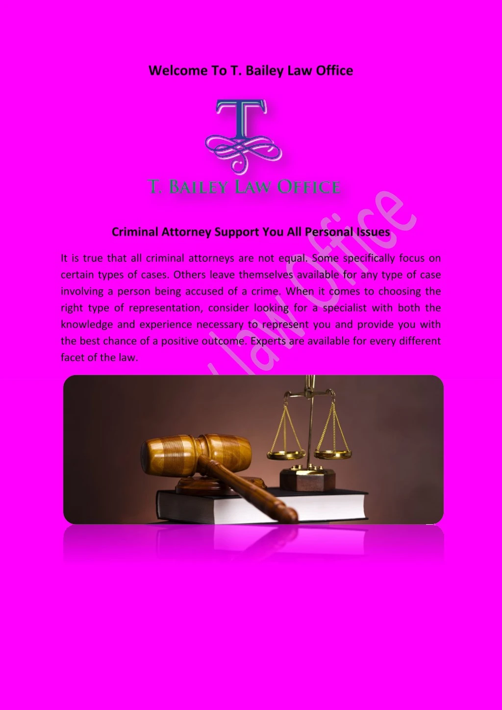 welcome to t bailey law office n.