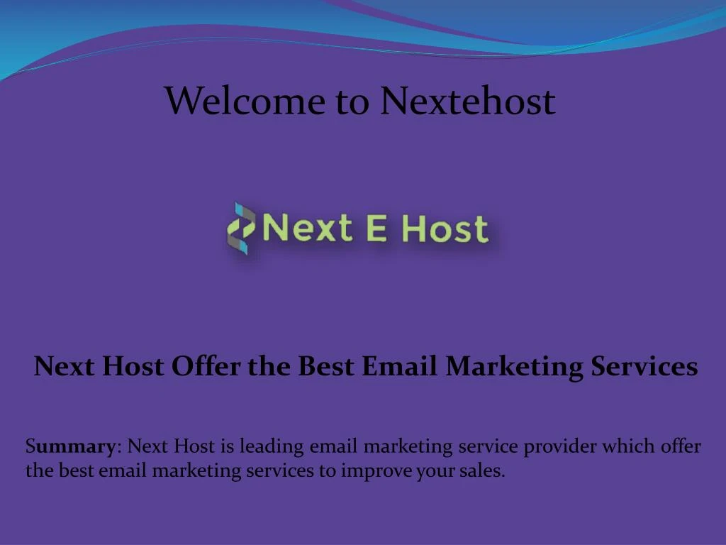 welcome to nextehost n.
