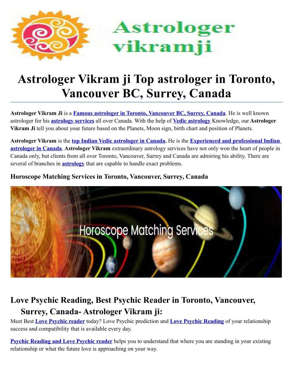 Birth Chart Reading Toronto