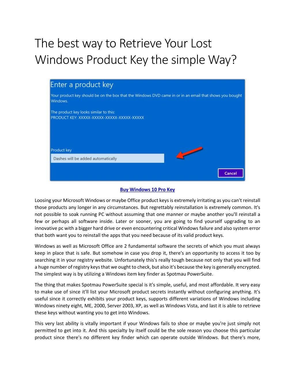 PPT Buy Windows 10 Key PowerPoint Presentation, free download ID