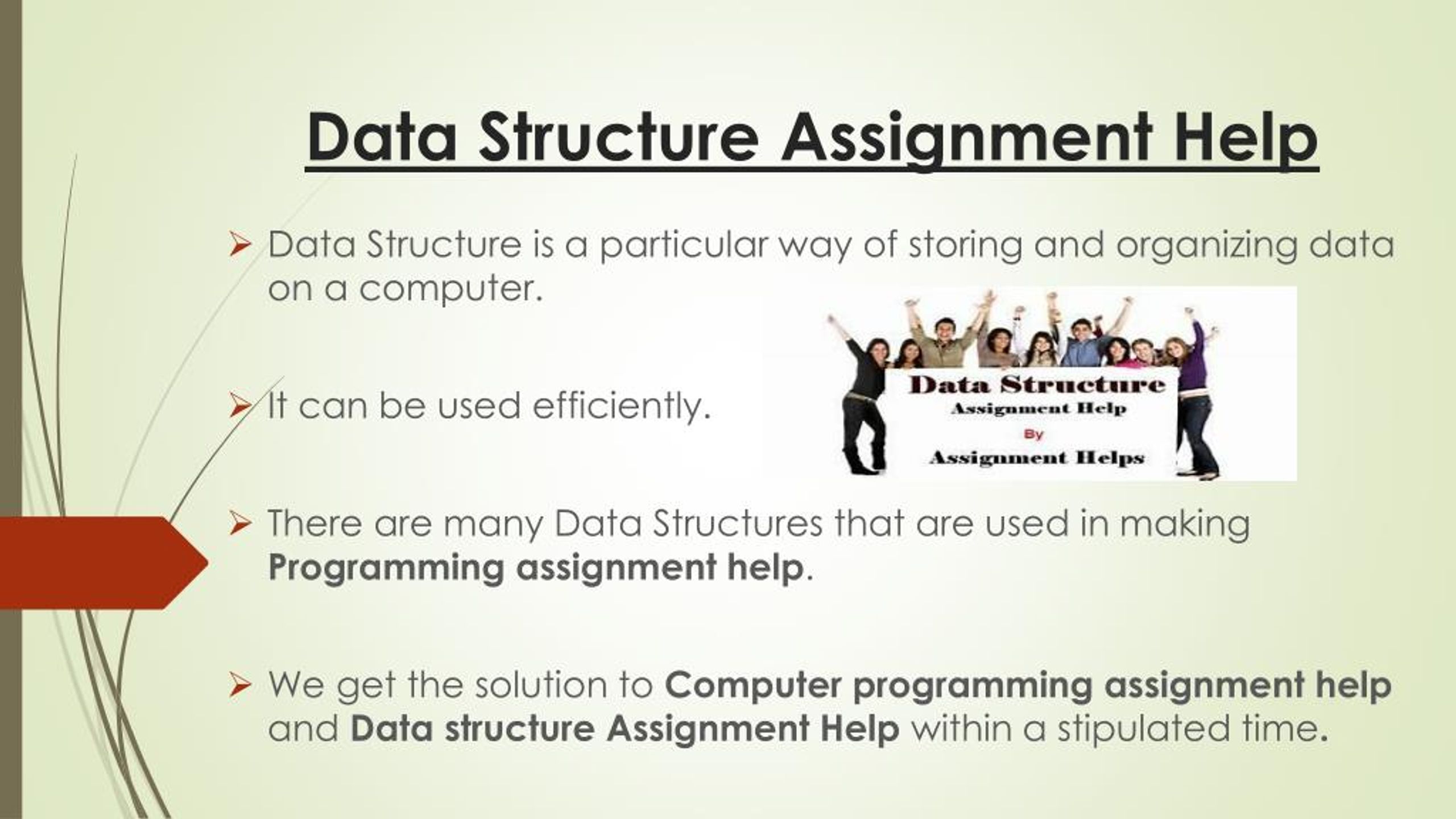 data structure assignment problem