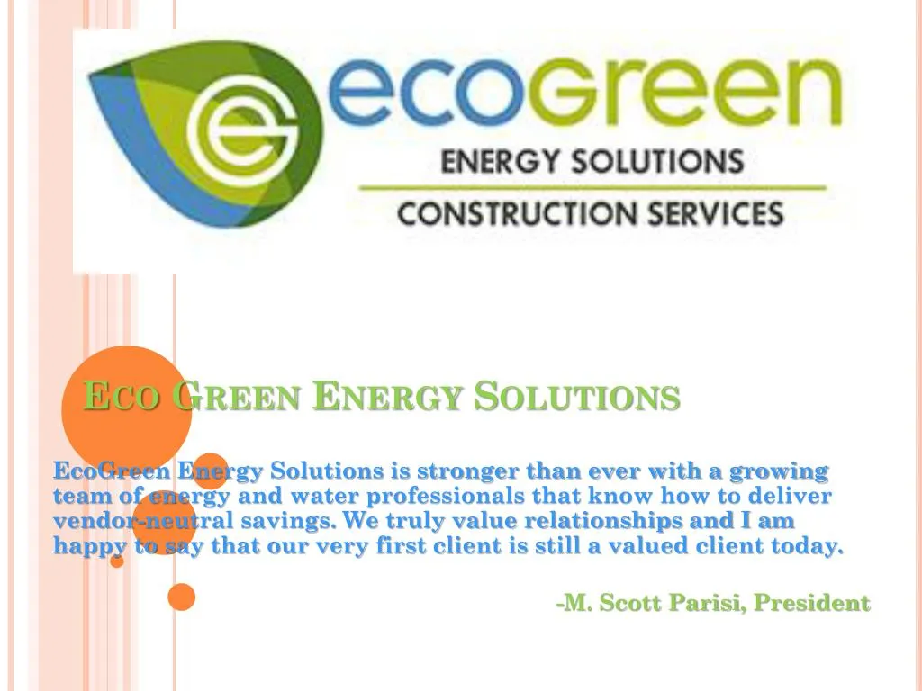 PPT Eco green energy solutions PowerPoint Presentation, free download
