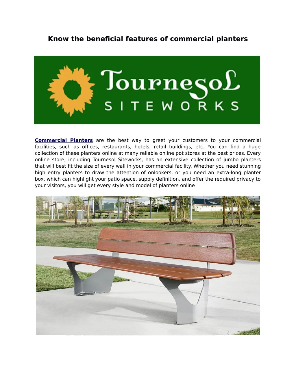 Ppt Buy Custom Wood Benches And Commercial Planters Powerpoint