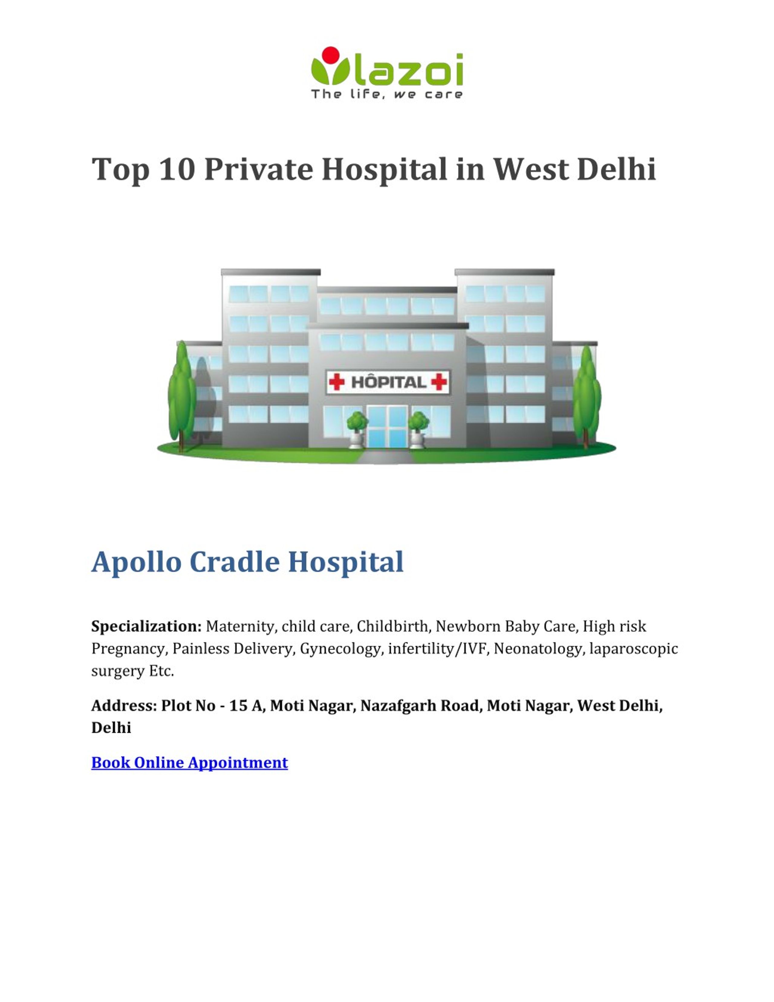 Baby Care New Born Hospital in Paschim Puri,Delhi - Best Children Hospitals  in Delhi - Justdial
