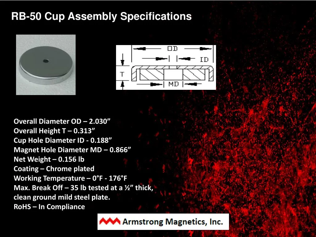 rb 50 cup assembly specifications n.