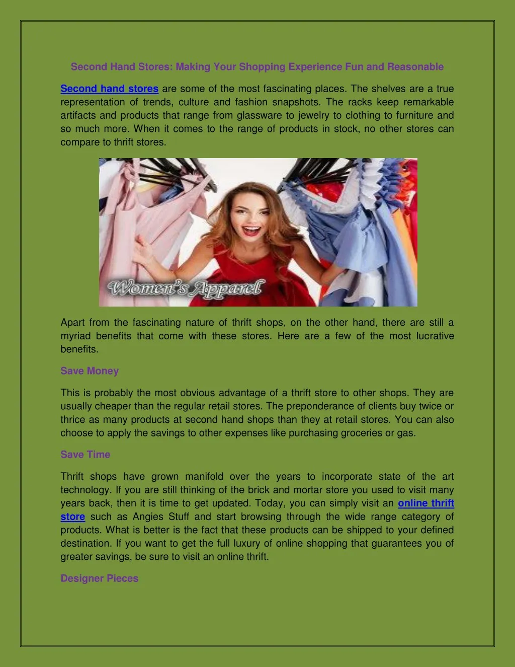 PPT Second Hand Stores Making Your Shopping Experience Fun And