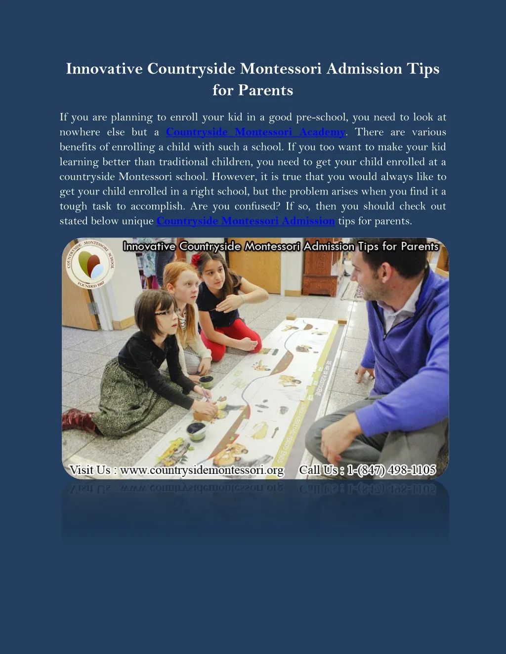 PPT - Innovative Countryside Montessori Admission Tips for Parents