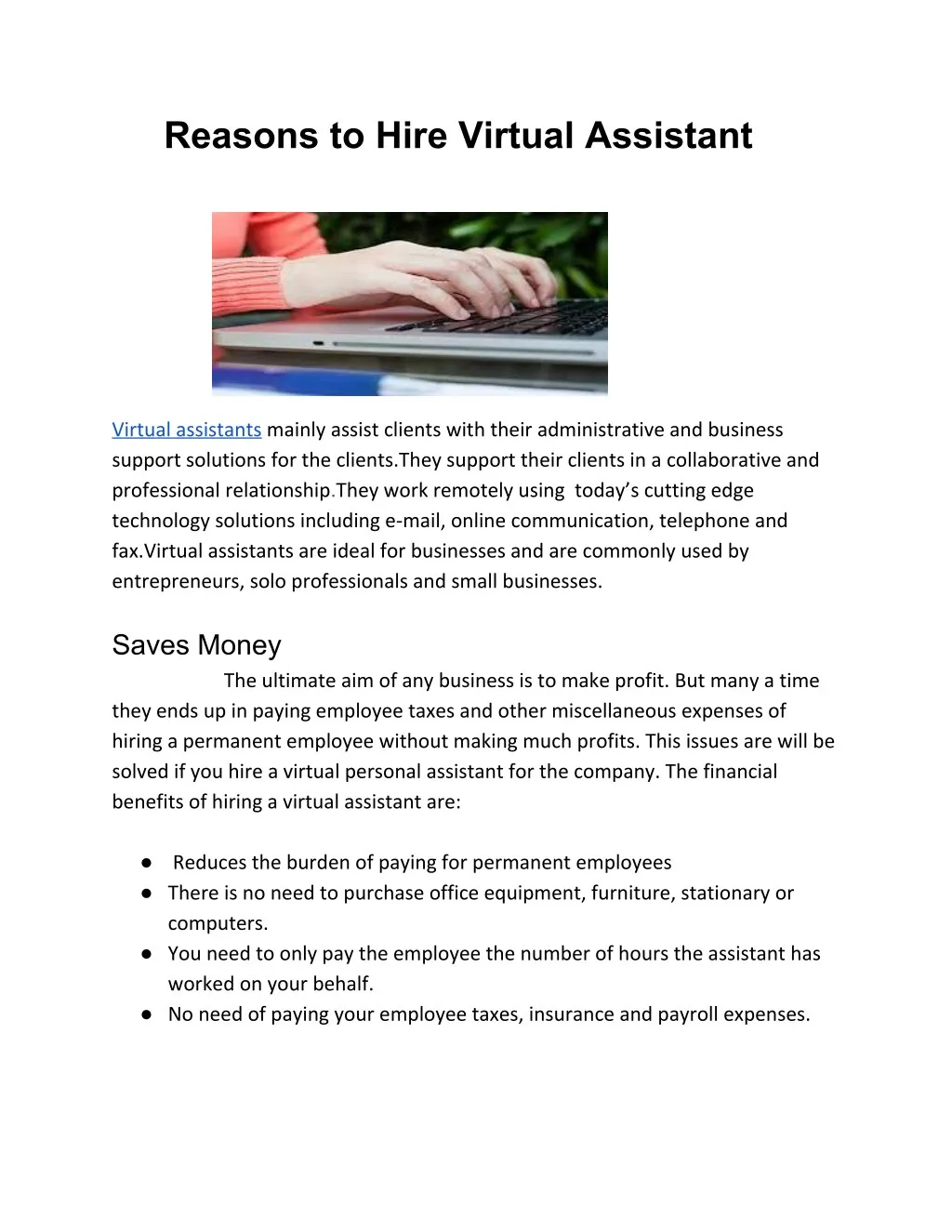 reasons to hire virtual assistant n.