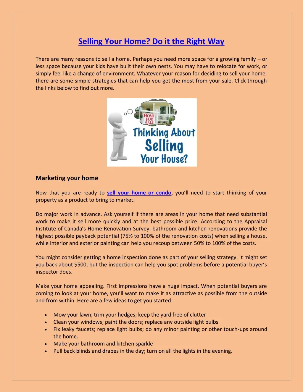 selling your home do it the right way n.