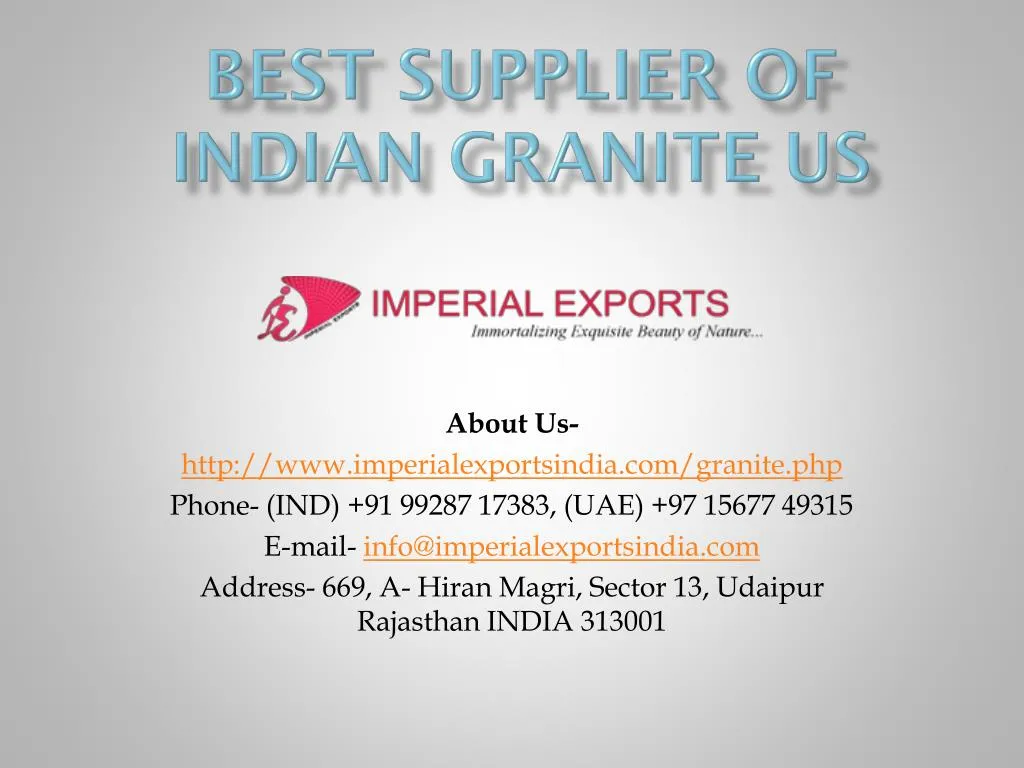 best supplier of indian granite us n.