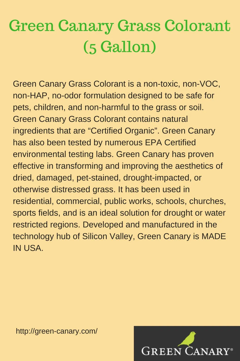 green canary grass colorant 5 gallon n.