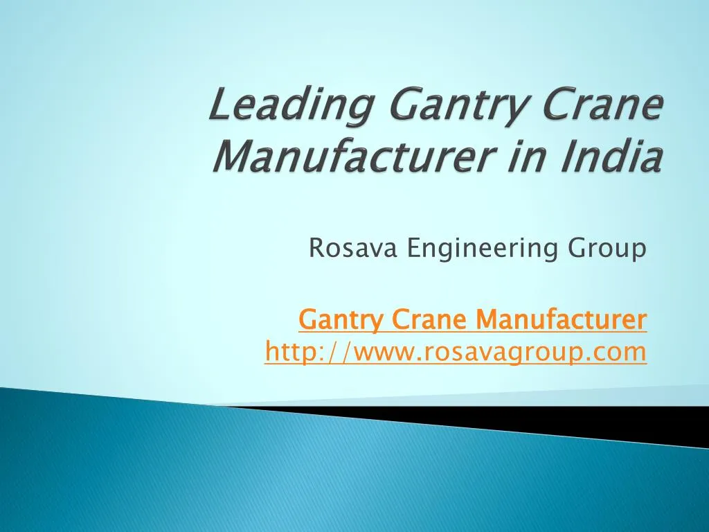 leading gantry crane manufacturer in india n.