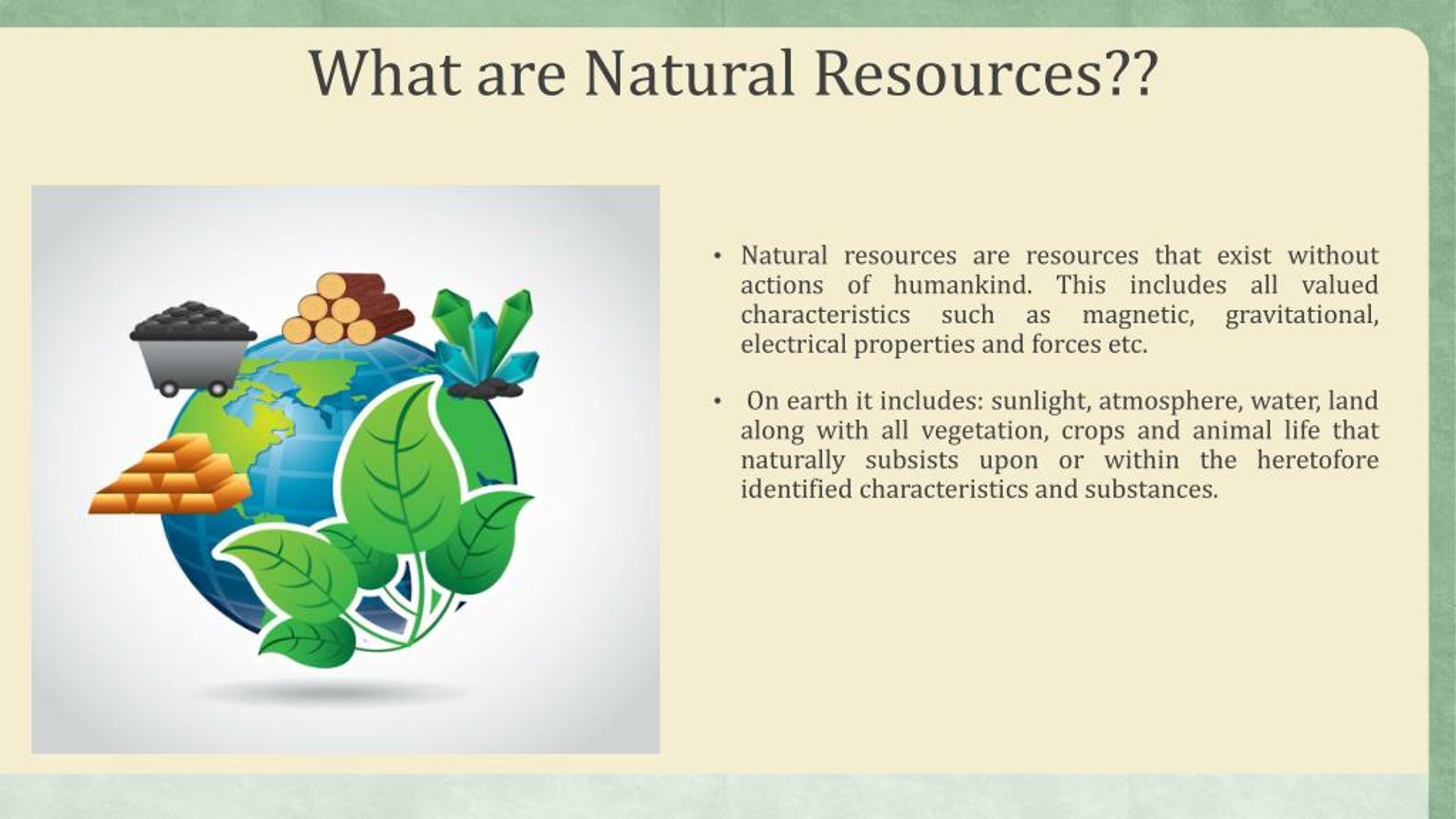 assignment of natural resources