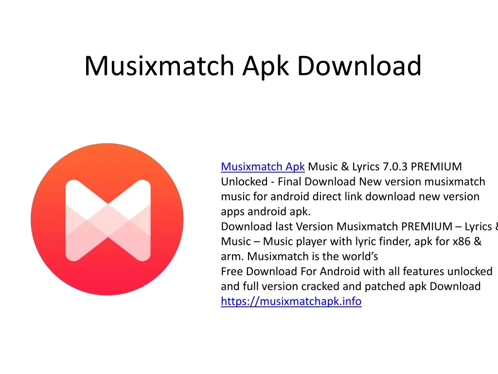 download musixmatch pro apk