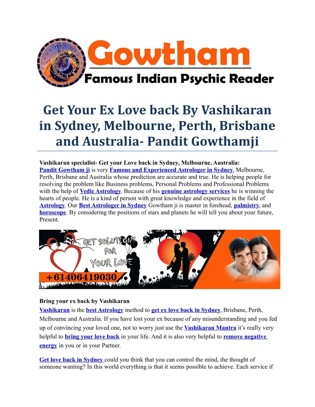 get your ex love back by vashikaran in sydney n.