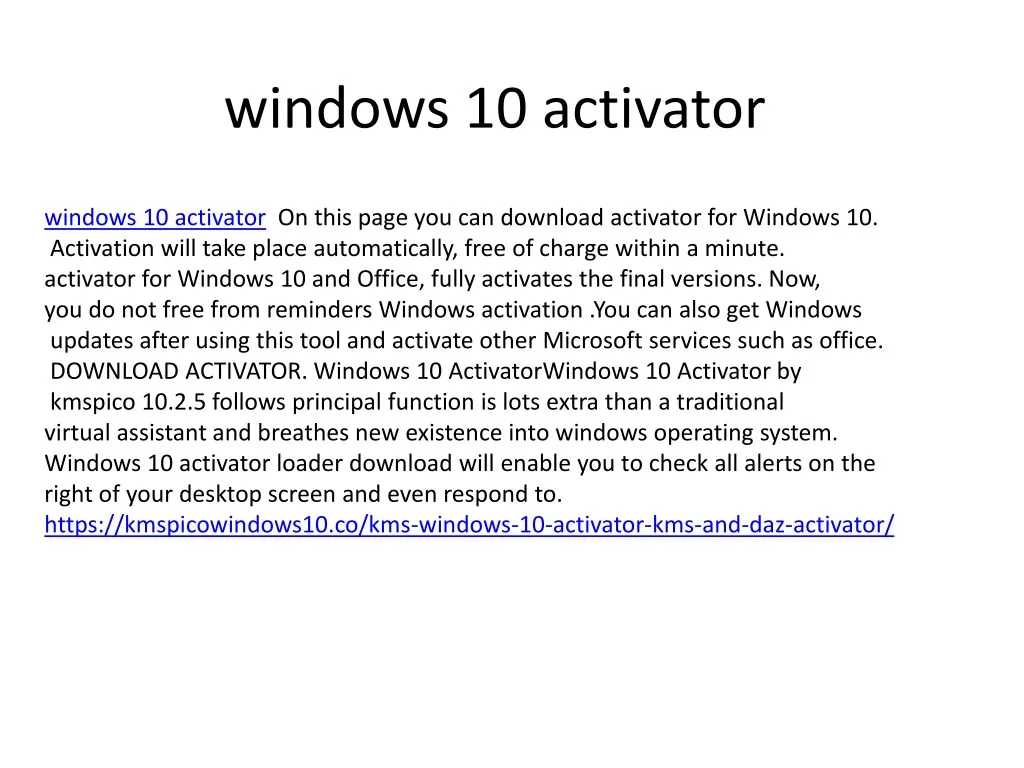 windows 10 activator n.
