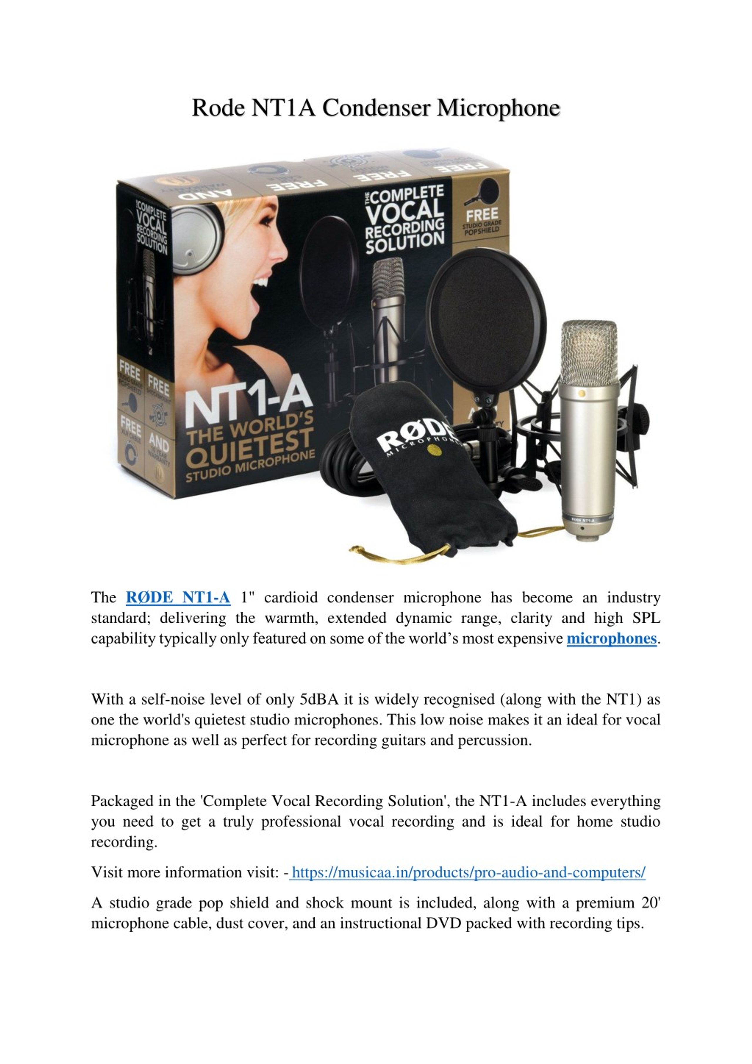 PPT - Rode NT1A Condenser Microphone PowerPoint Presentation, free download  - ID:7785688