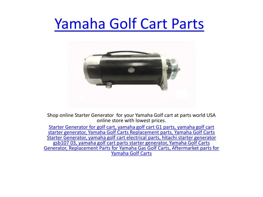 Yamaha Golf Cart Parts Lookup