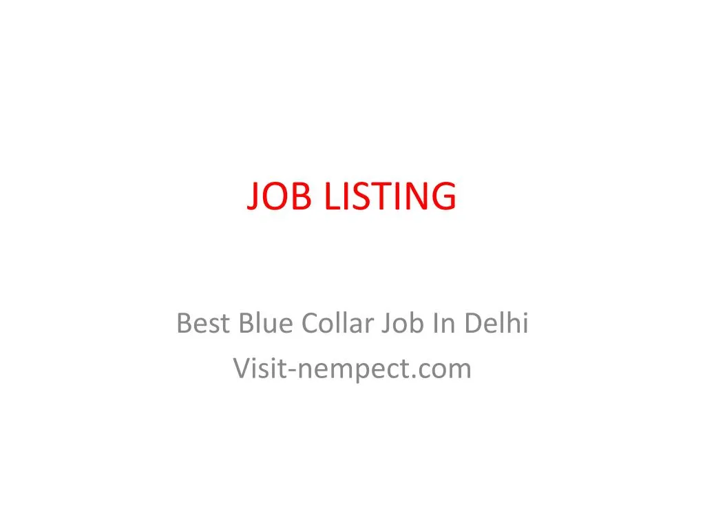 job listing n.