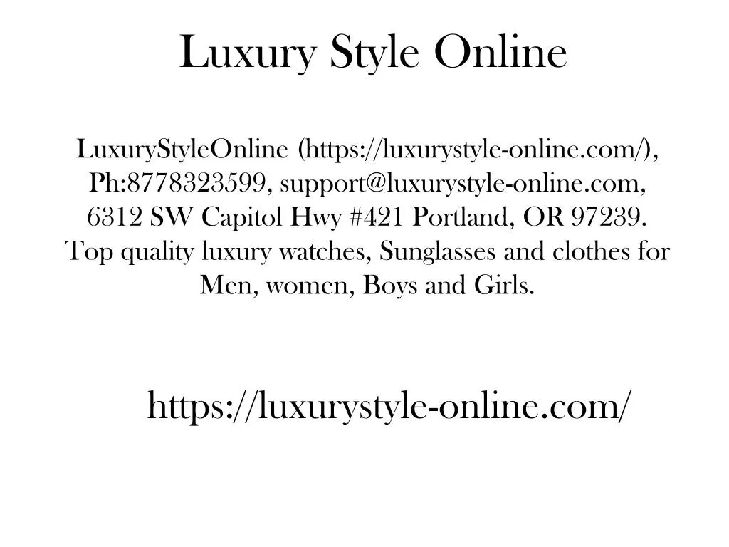 luxury style online n.