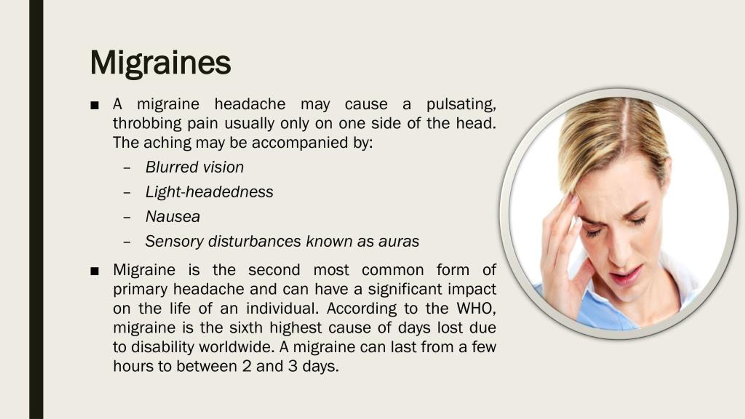 PPT Headache Causes/symptoms & its Treatment PowerPoint Presentation