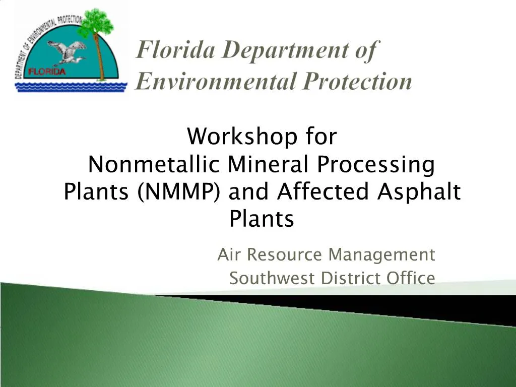 PPT - Florida Department Of Environmental Protection PowerPoint ...