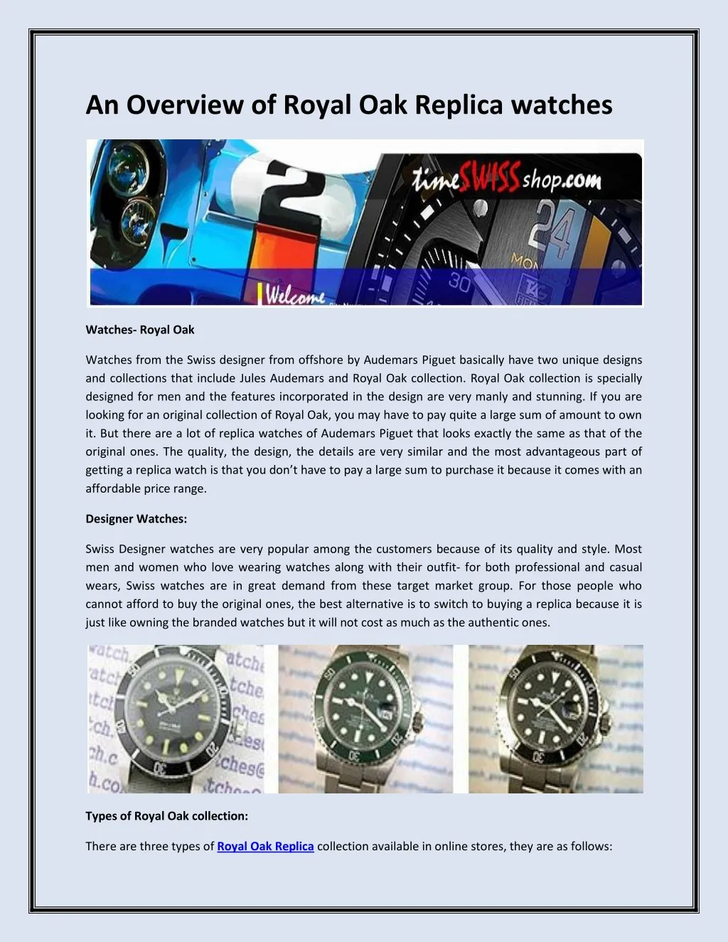 PPT - An Overview of Royal Oak Replica watches PowerPoint Presentation ...