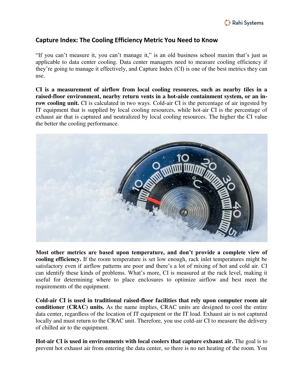 Ppt capture index the cooling efficiency metric you need to know