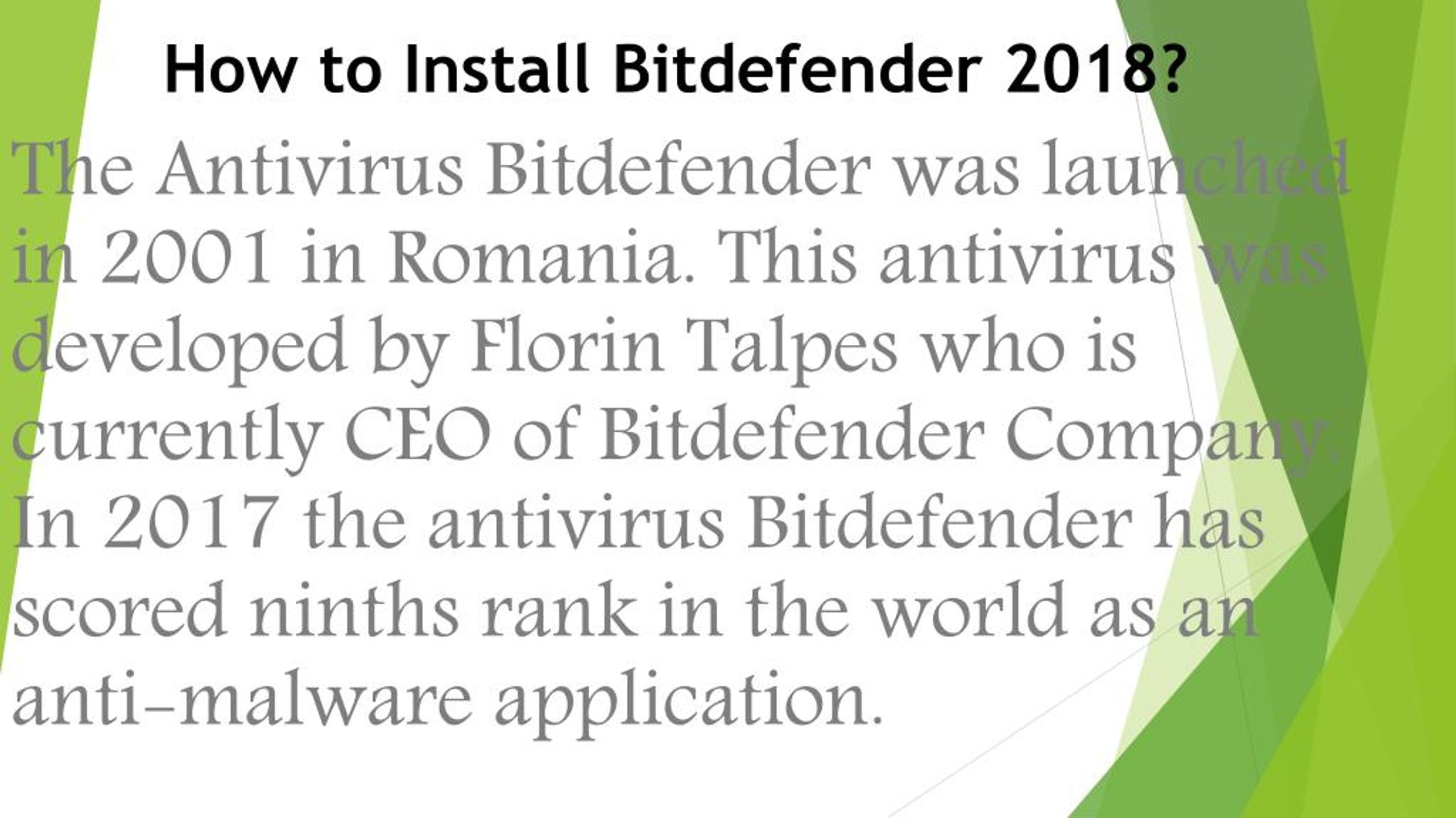 how to install bitdefender