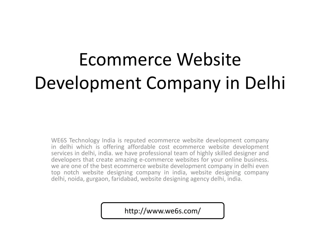 ecommerce website development company in delhi n.