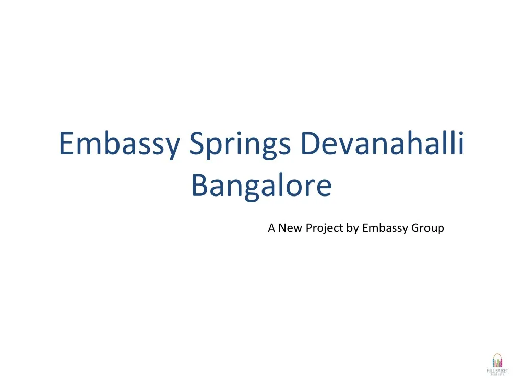 embassy springs devanahalli bangalore n.
