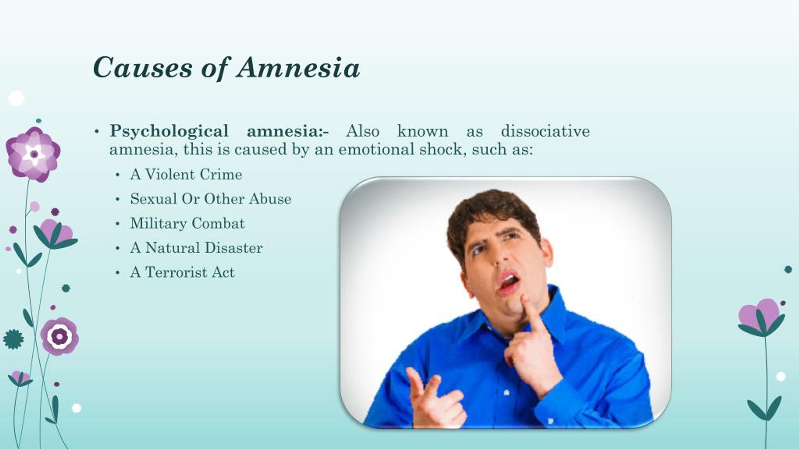 known social amnesia cases