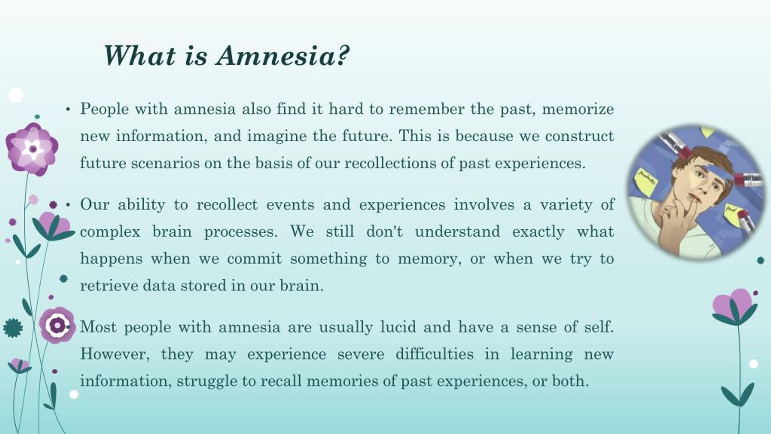infantile amnesia quizlet