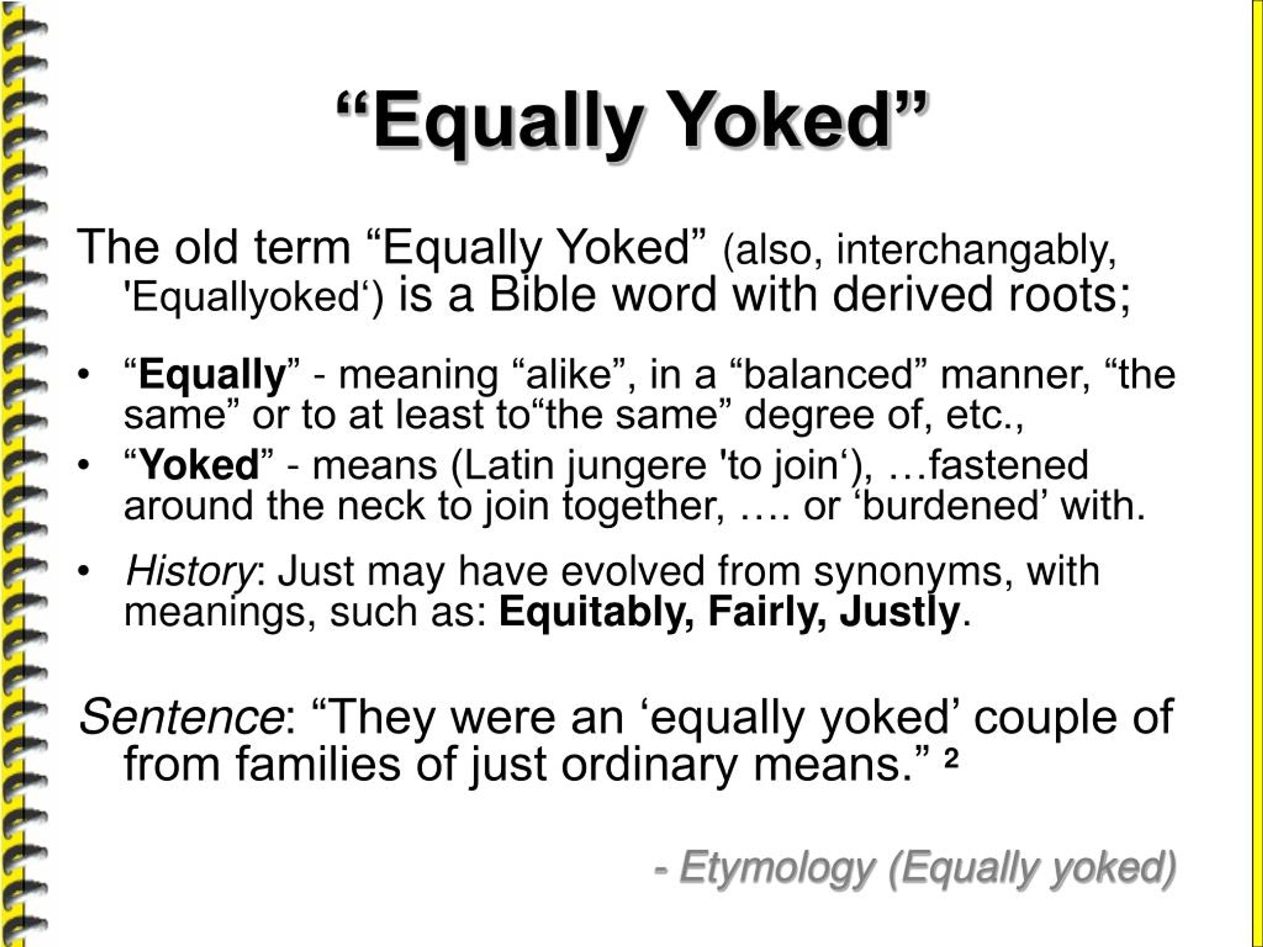 Yoked Meaning 