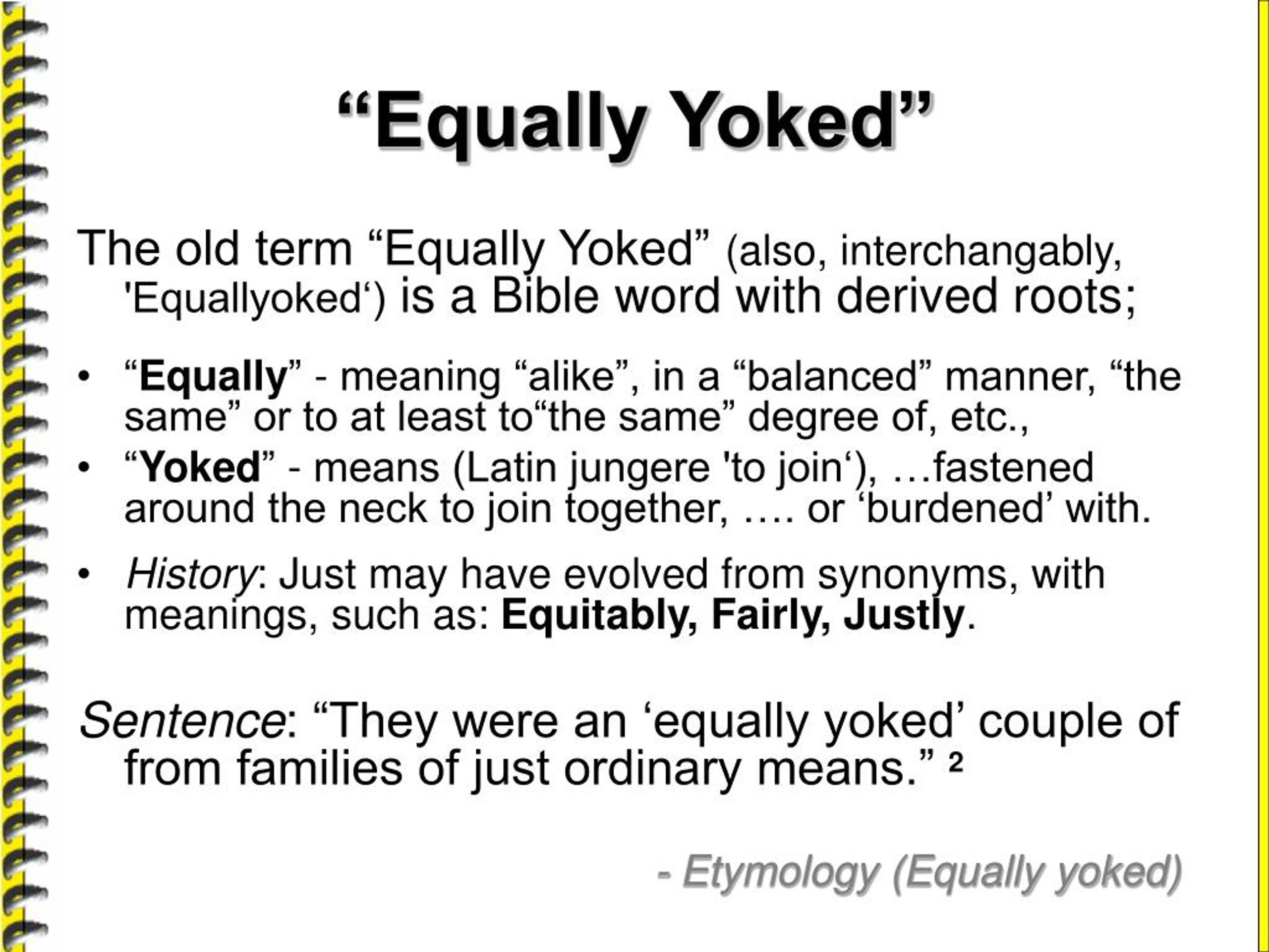 Yoked Meaning