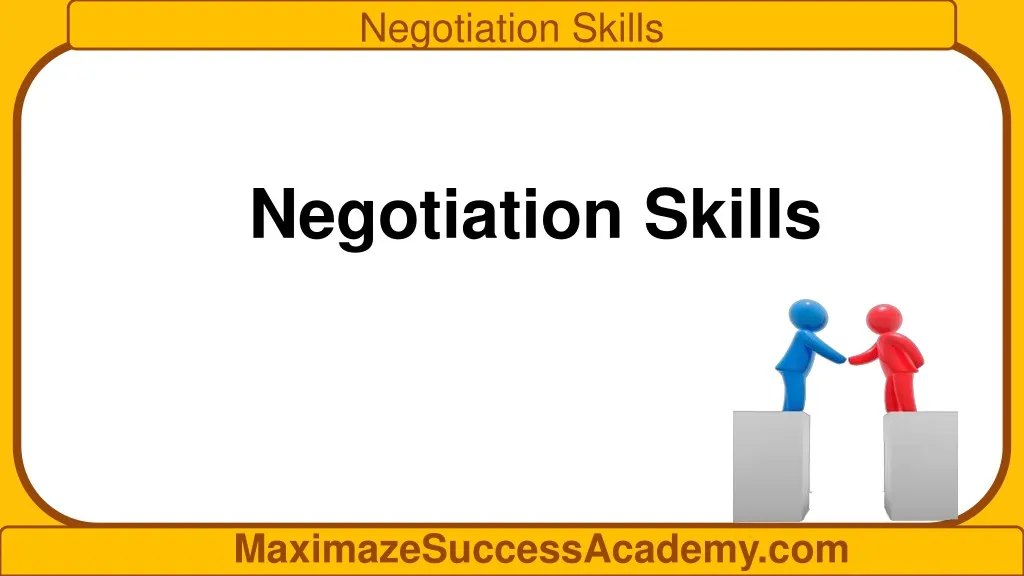 negotiation skills n.